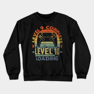 Level 9 Complete 9 Anniversary  9th Wedding Anniversary Crewneck Sweatshirt